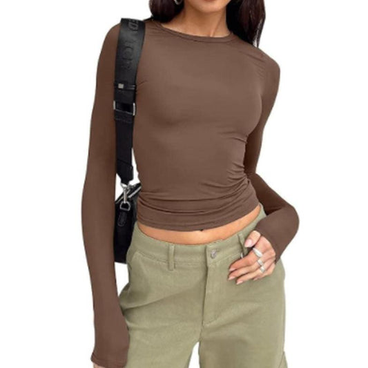European and American Women'S Casual Long Sleeve T-Shirt